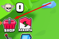 The SHOP button in Loot RNG
