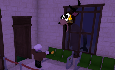 The Deer getting stuck outside a bank in 99 Nights in the Forest