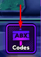 The Codes button in Anime Vanguards