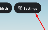 The Settings button in untitled tycoon game