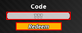 Moodeng Fruit enter codes box and redeem button