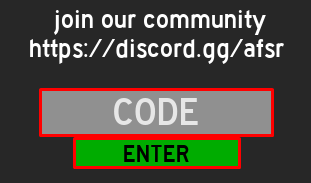 Anime Fighting Simulator: Reborn enter codes box and enter button