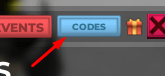 The CODES button in Asylum Life