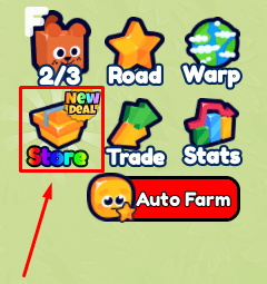 Pet Star Simulator store button