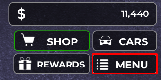 Car Zone menu button