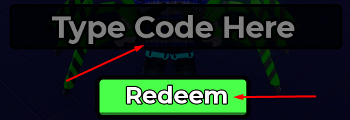 Type Code Here box and Redeem button to redeem codes in Merge a Black Hole