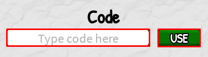 Smileys enter codes box and use button
