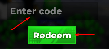 Enter code box and Redeem button to redeem codes in One Tap Pistols