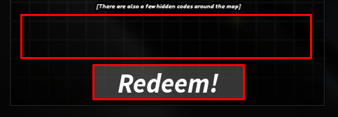 Waste Time enter codes box and redeem button