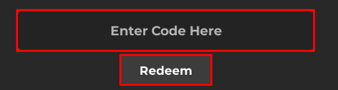 Oil Warfare Tycoon enter codes box and redeem button