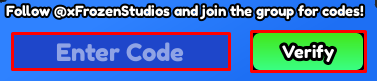 Speed Race enter codes box and redeem codes button