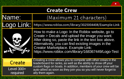 Blox Fruits Crew menu