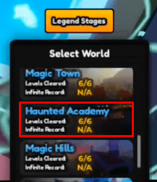 Anime Adventures Haunted Academy option