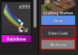 Mаngo’s MM2 enter codes box and redeem button