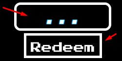 The code box and Redeem button in Undertale Mania of Heroes