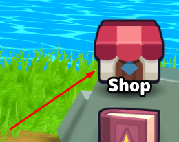 The Shop button in RNG Heroes