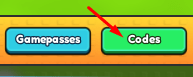 The "Codes" button in Brainrot Imposter's shop