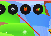 The settings icon in Clicker Simulator!