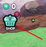 The SHOP button in Mushroom WORLD!