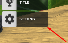 The SETTING button in ALADIA