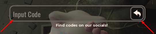 The Input Code box and arrow icon in THE FOUNDATION