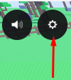 The button to open the settings menu in Castle Defenders