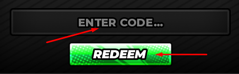 ENTER CODE box and REDEEM button to redeem codes in Basketball: Rivals