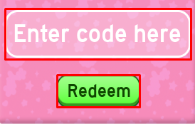 Winx Club: Magix enter codes box and redeem button