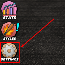 Superstar Baseball settings button