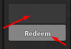 Text box and Redeem button to redeem codes in SWEAT