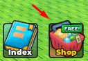 The Shop button in Stealing From Brainrots