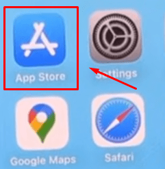 The Apple App Store icon in an iPhone