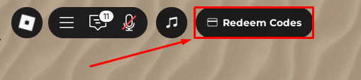CVR redeem codes button