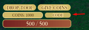 The CODE button in Hera Andora: Encantadia