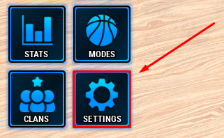 Basketball Legends settings button