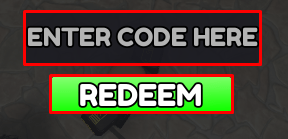 Murderers VS Sheriffs enter codes box and redeem code button