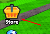 Store icon that reveals the code redemption interface
