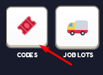 CODES button in Fix My Phone!