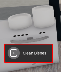 Restaurant Tycoon 2 clean dishes box example