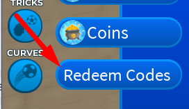 The Redeem Codes button in Goal Simulator