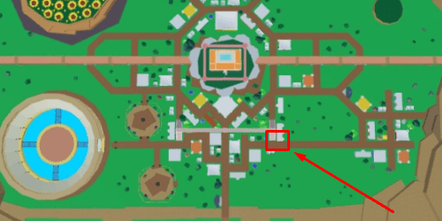 Blox Fruits Kingdom of Rose red building with white roof