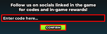 Hunty Zombie enter codes box and confirm button