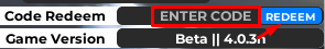 The "ENTER CODE" box and REDEEM button in Southwest Florida