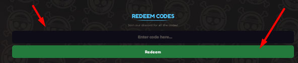 The Enter code here... box and Redeem button in Incremental Piece