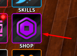 The SHOP button in 8-Ball X
