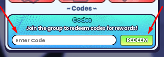 The Enter Code box and REDEEM button in Plant Incremental