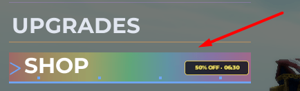 The SHOP button in ANTI-HERO