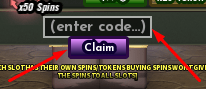 The enter code... box and Claim button in Bending Grounds