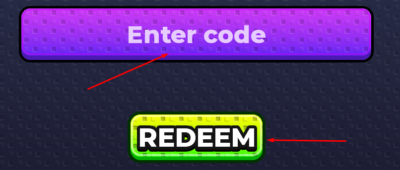 Enter code box and REDEEM button to use codes in Guess The Anime Character