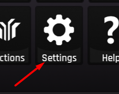 The Settings button in Dirty Money: A PAYDAY® Experience